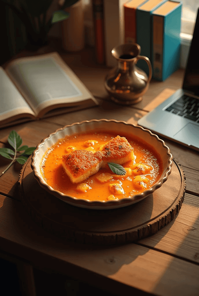 Crab Brûlée recipe with caramelized sugar crust and fresh herb garnish